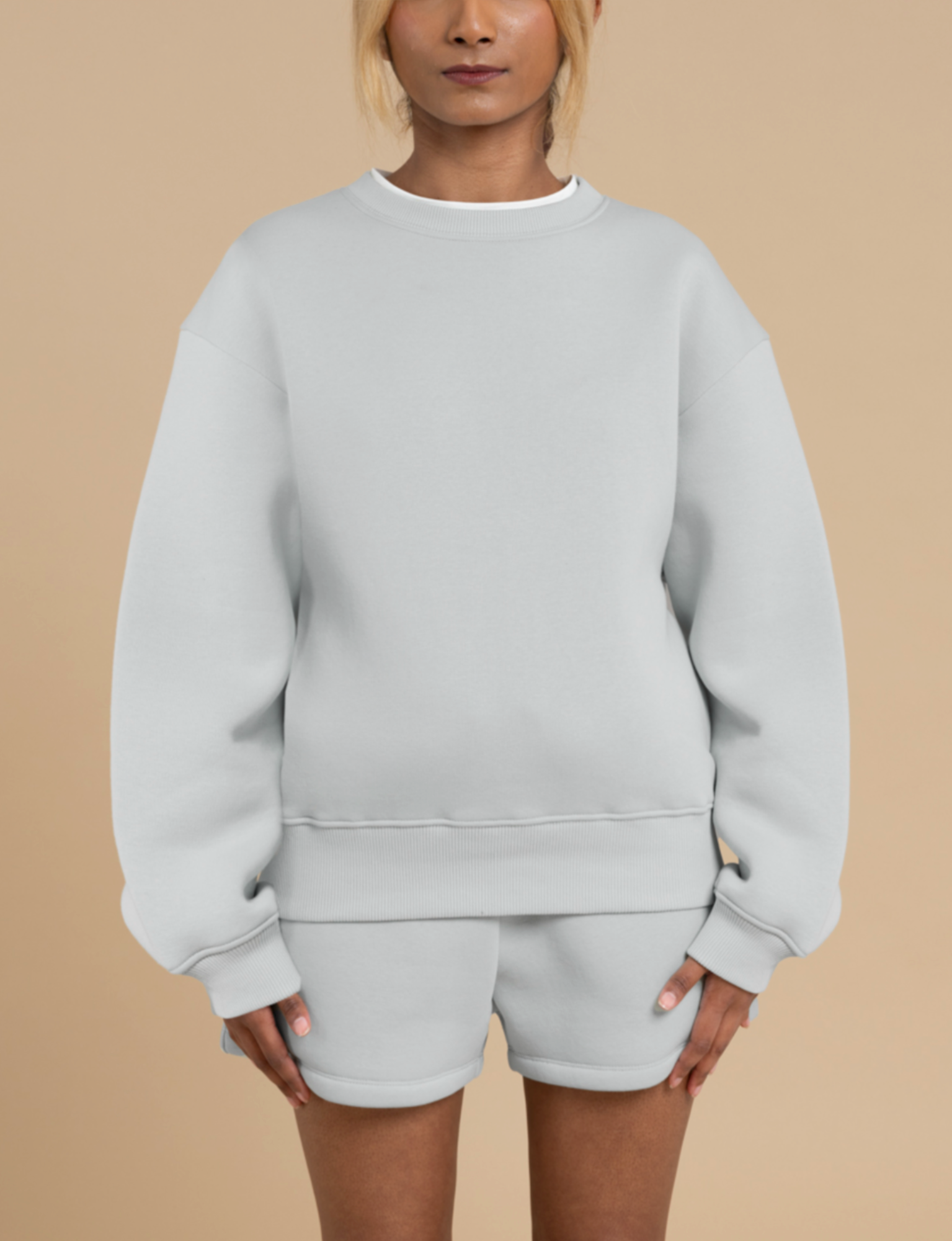 White sweater crew neck sale