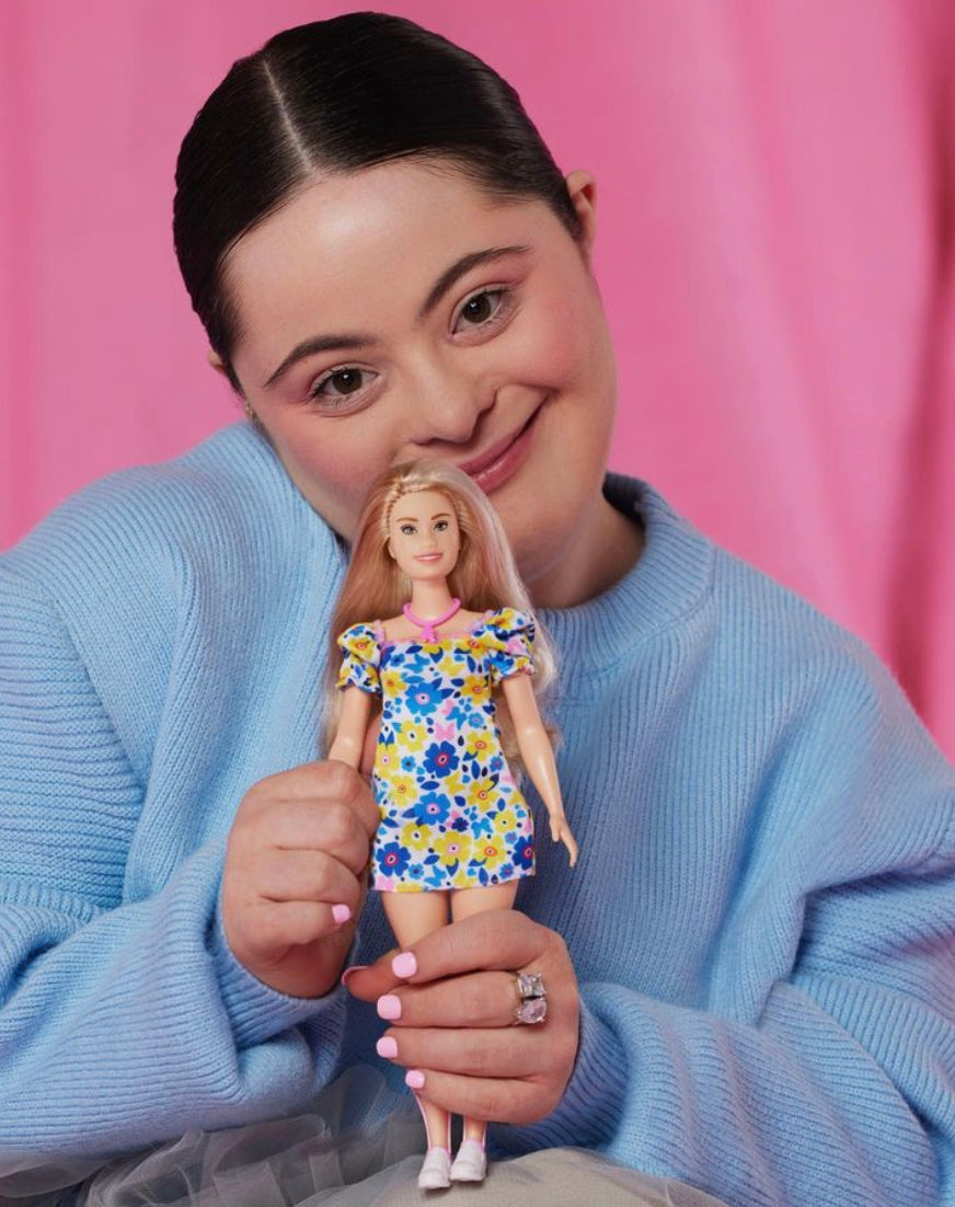 We’re so excited about Mattel’s new Down Syndrome Barbie doll, modelled by Ellie Goldstein!!