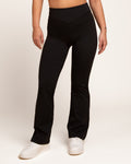 a person wearing black pants