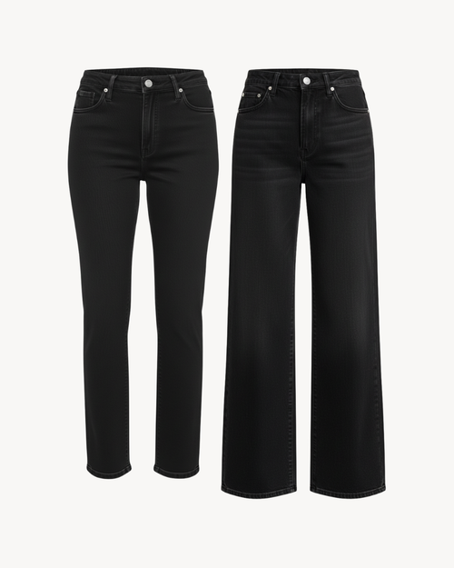 a pair of black jeans