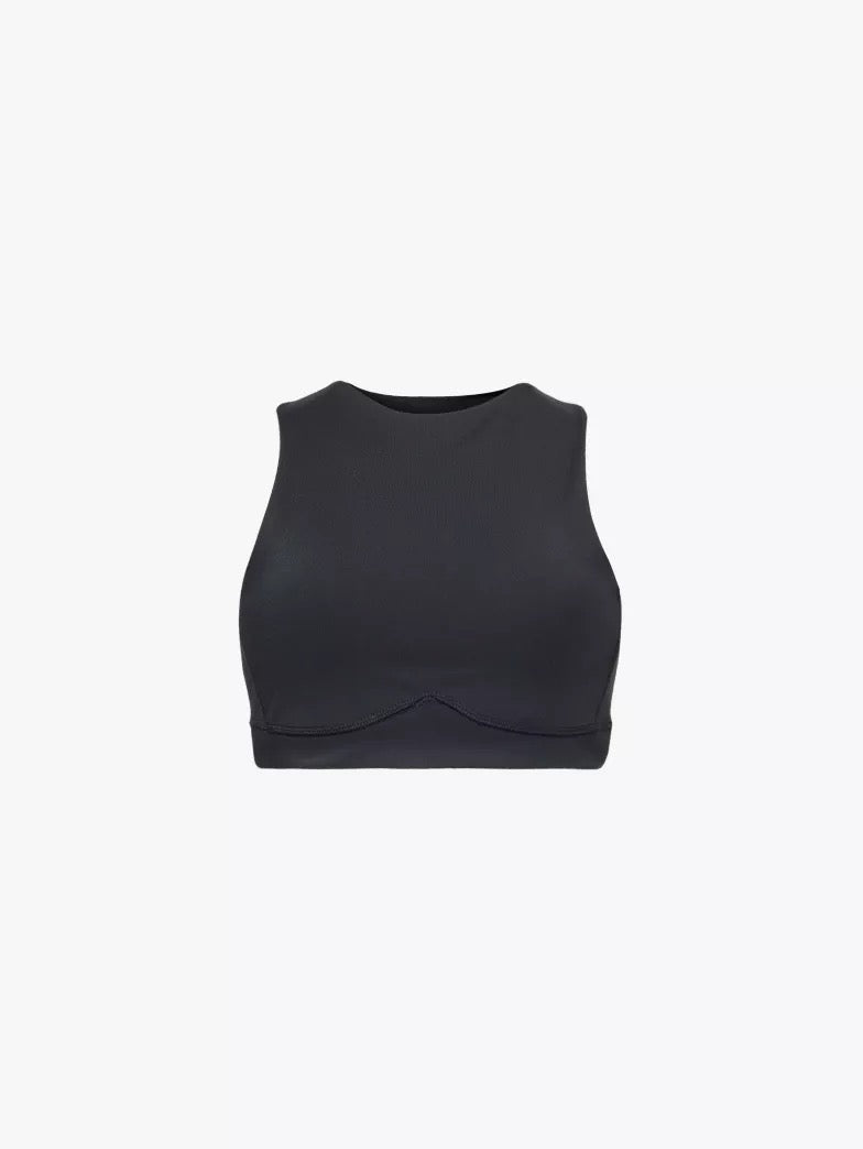 a black sports garment on a white background