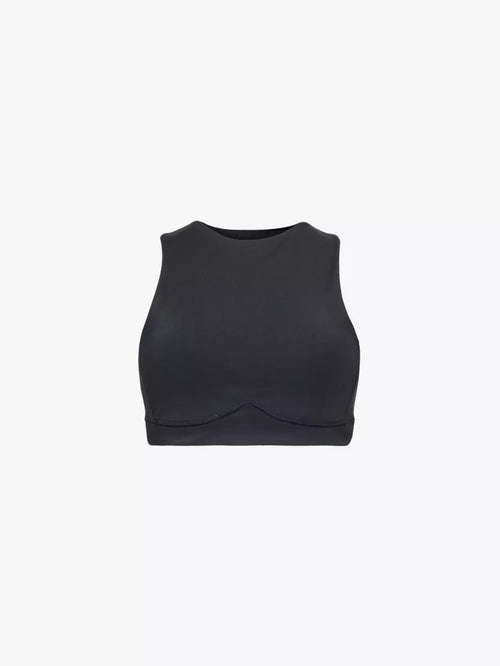 a black sports garment on a white background