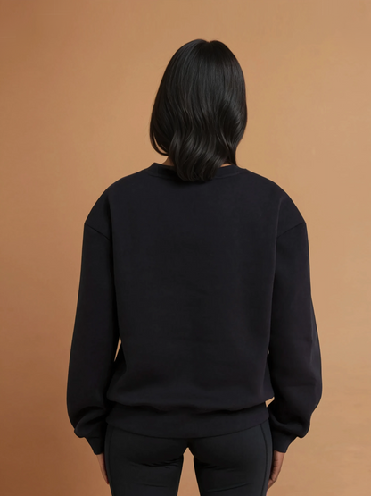 BAILEY Crewneck Sweatshirt Jumper (Black, Extra Petite)
