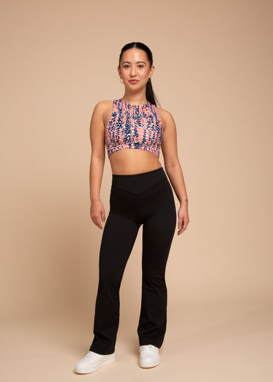 MIRA Flared Leggings (Black, Extra Petite)
