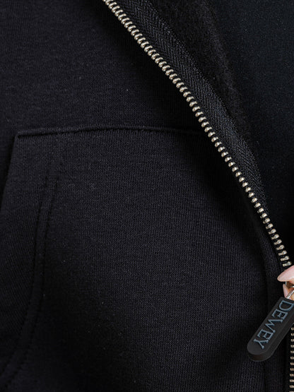 TOBY Full Zip-Up Hoodie (Black, Extra Petite)