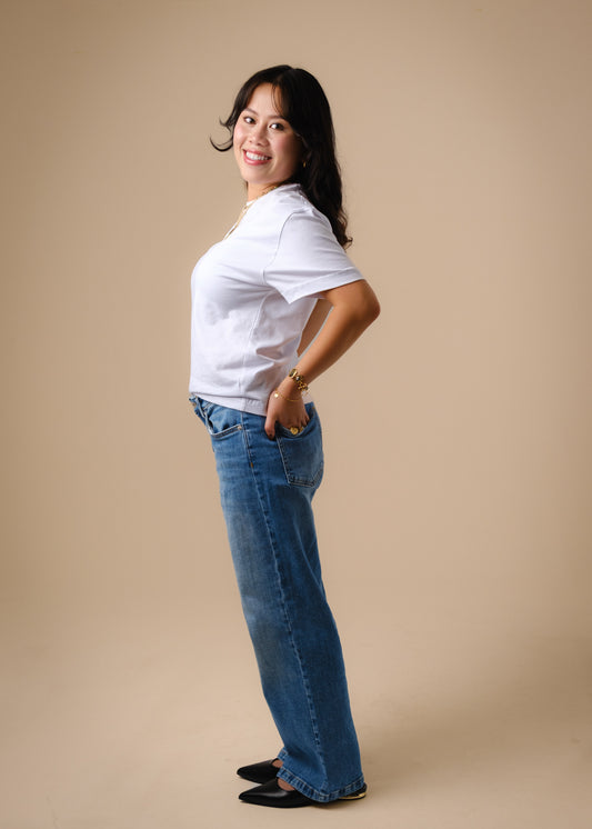 Extra Short Petite Wide Leg Blue STELLA Jeans [Pre-Order]