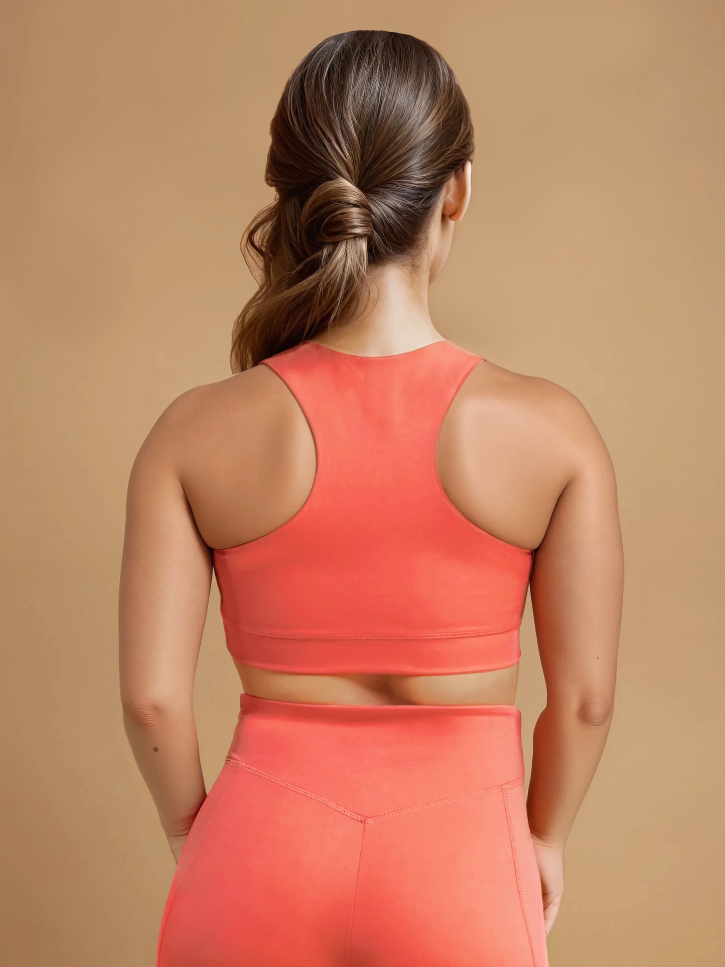 HAZEL Cropped Vest Top (Coral Red, Extra Petite)