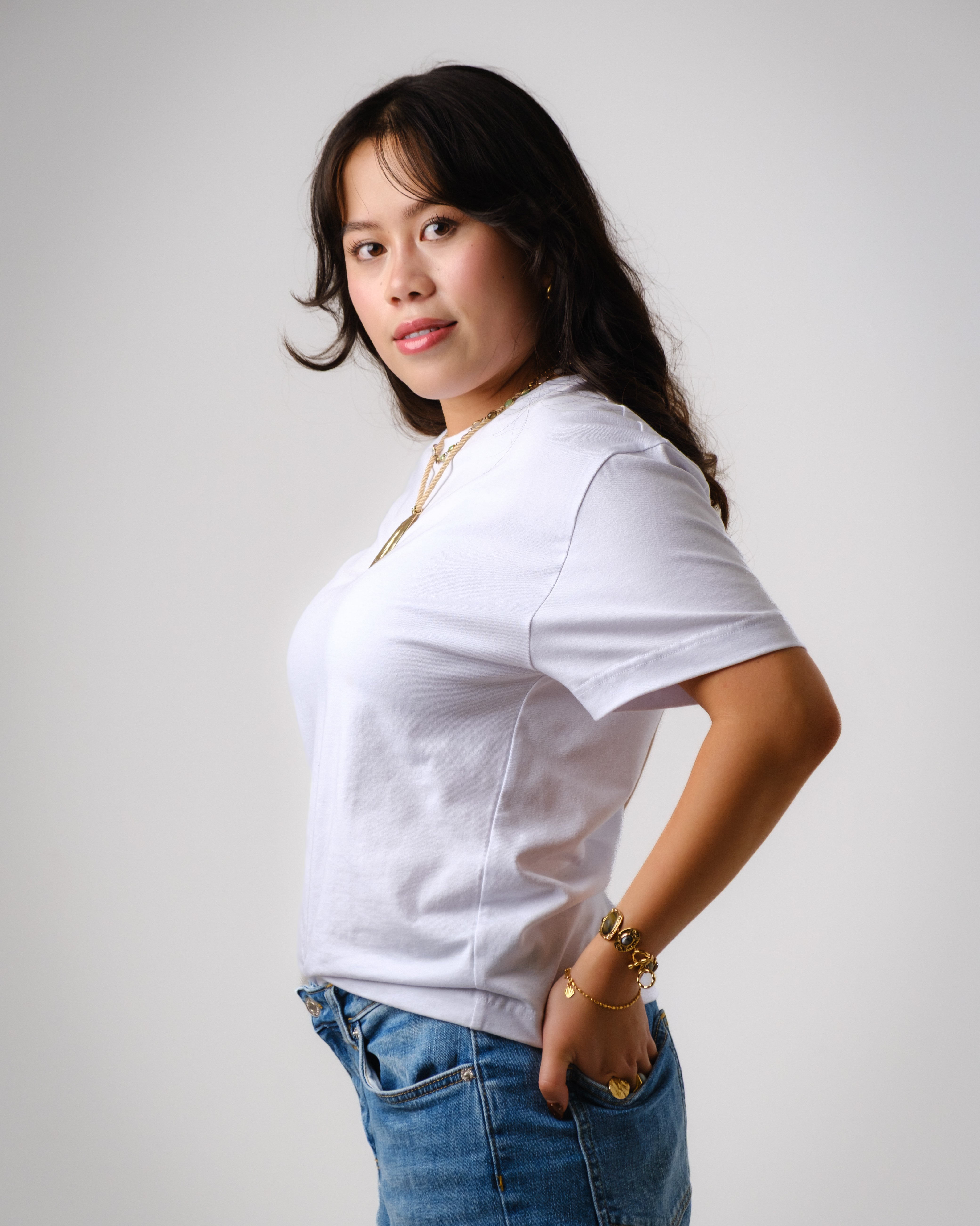 Boyfriend Fit White CLIO T-Shirt