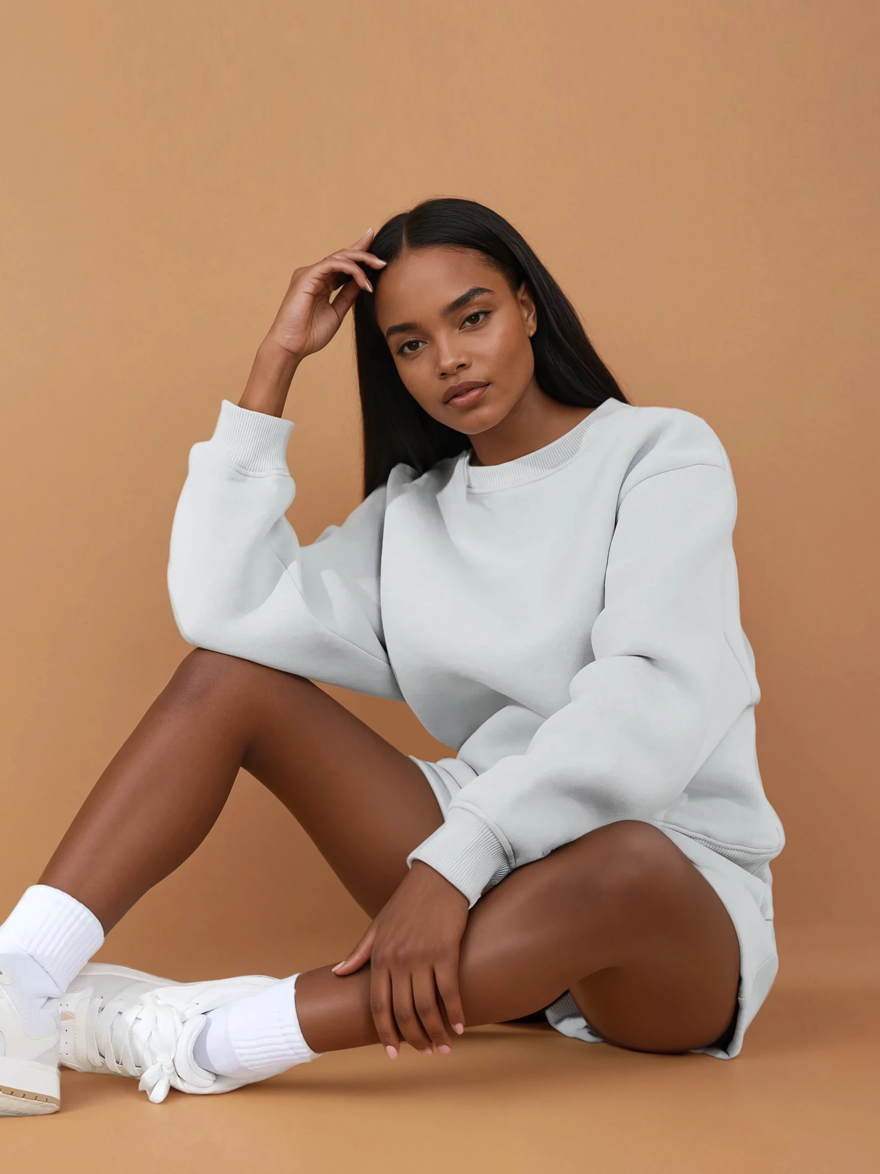 BAILEY Crewneck Sweatshirt Jumper (Grey, Petite & Extra Petite)