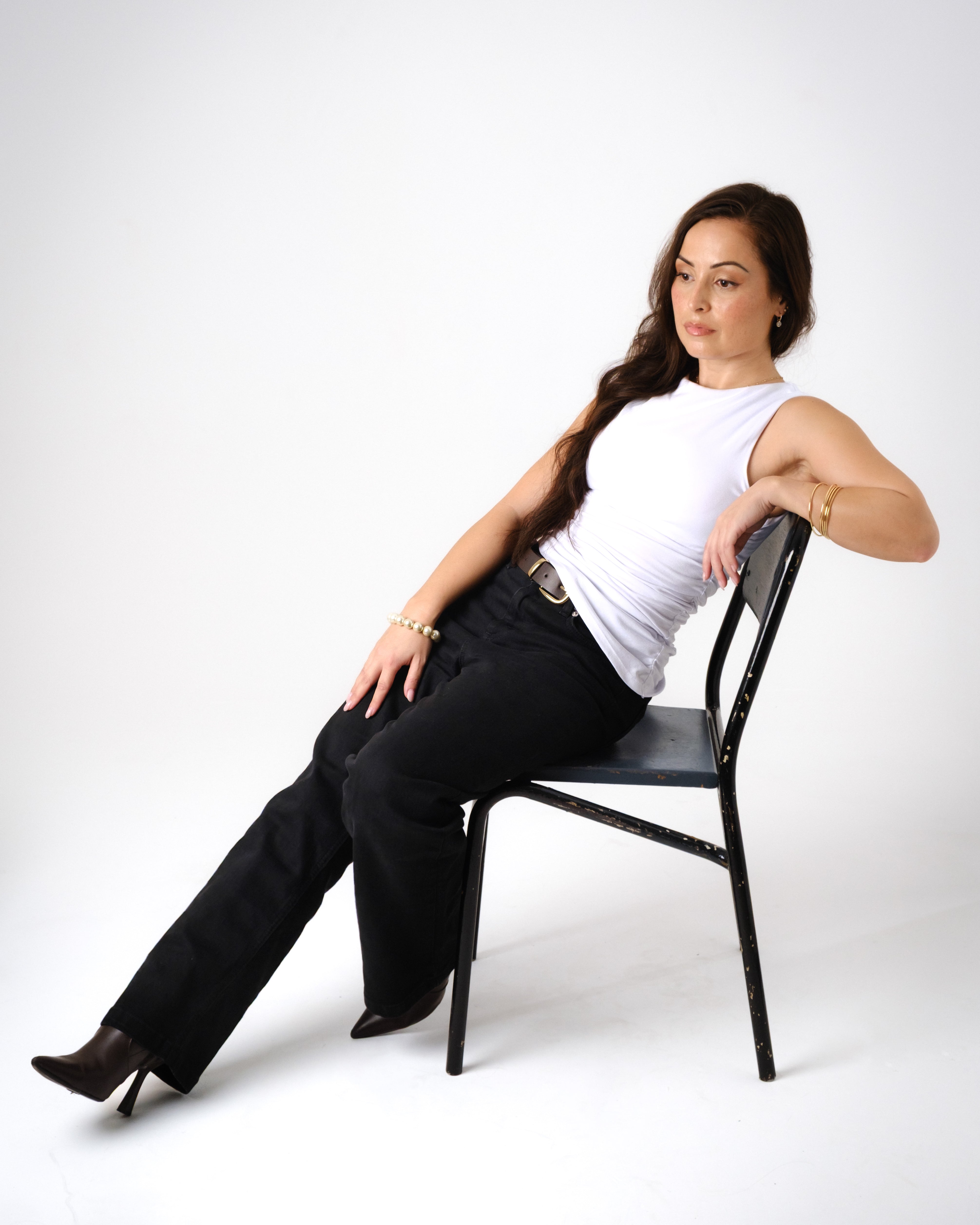 Petite Wide Leg Black STELLA Jeans