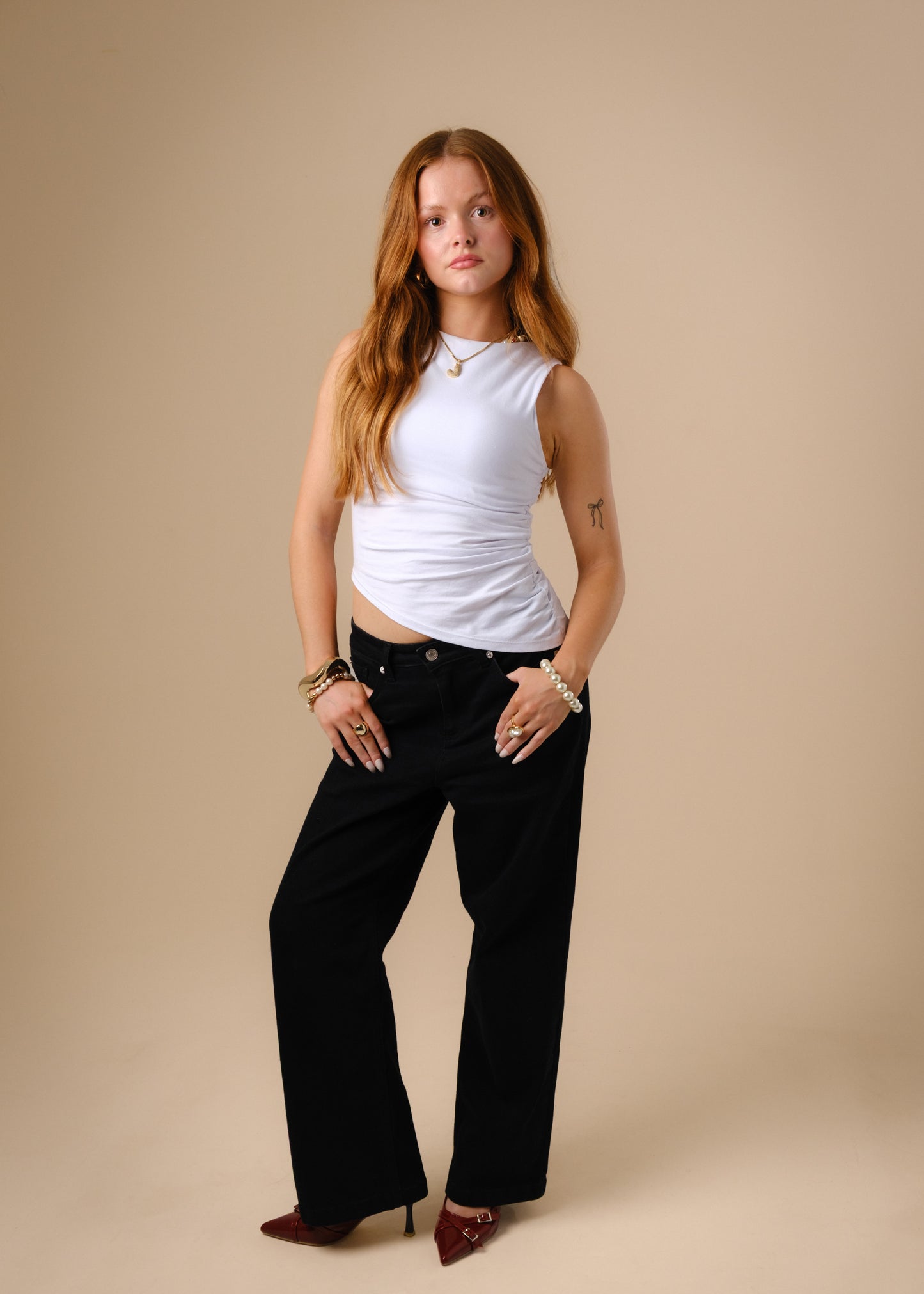 Extra Short Petite Wide Leg Black STELLA Jeans [Pre-Order]