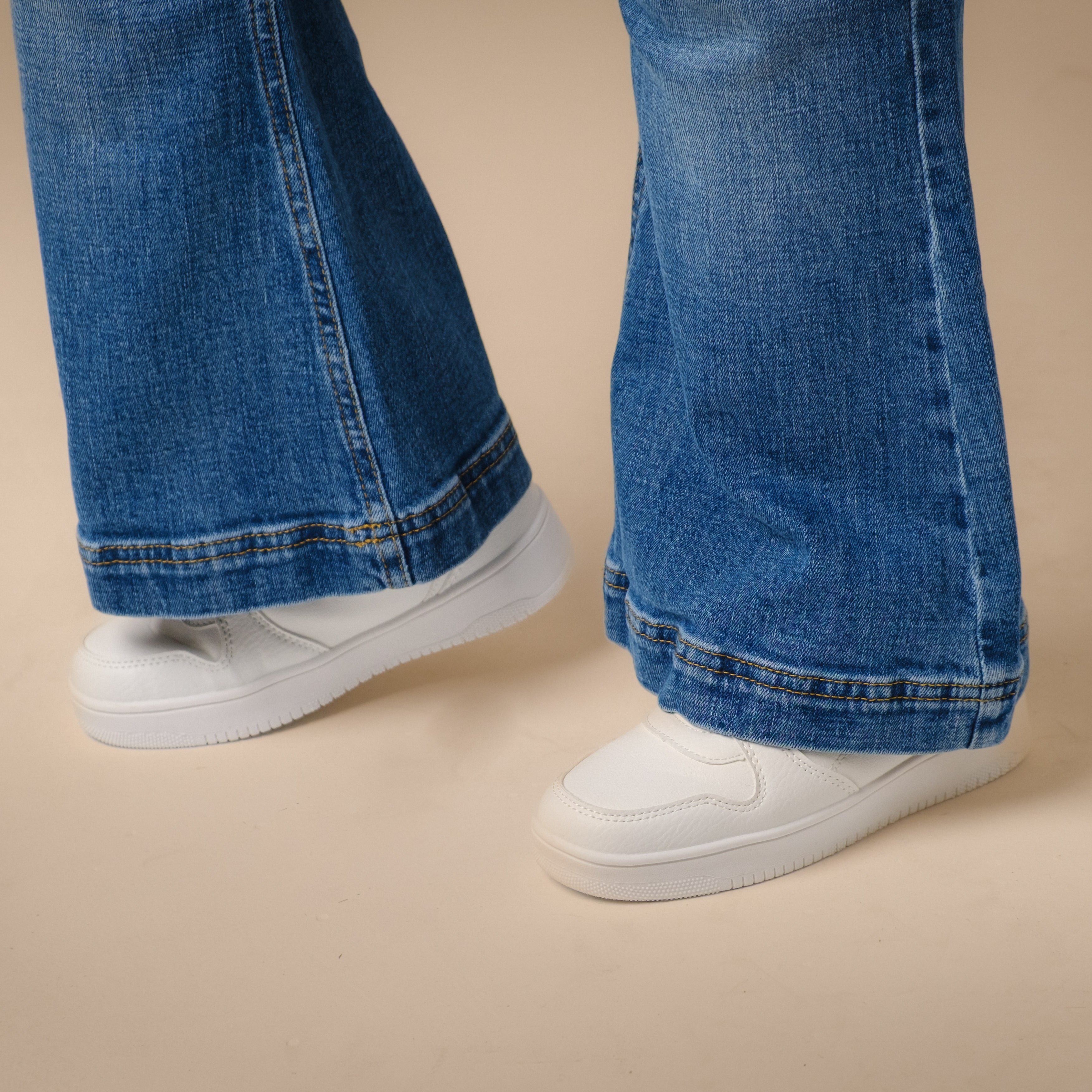 Extra Short Petite Flare Leg Blue JUNO Jeans [Pre-Order]