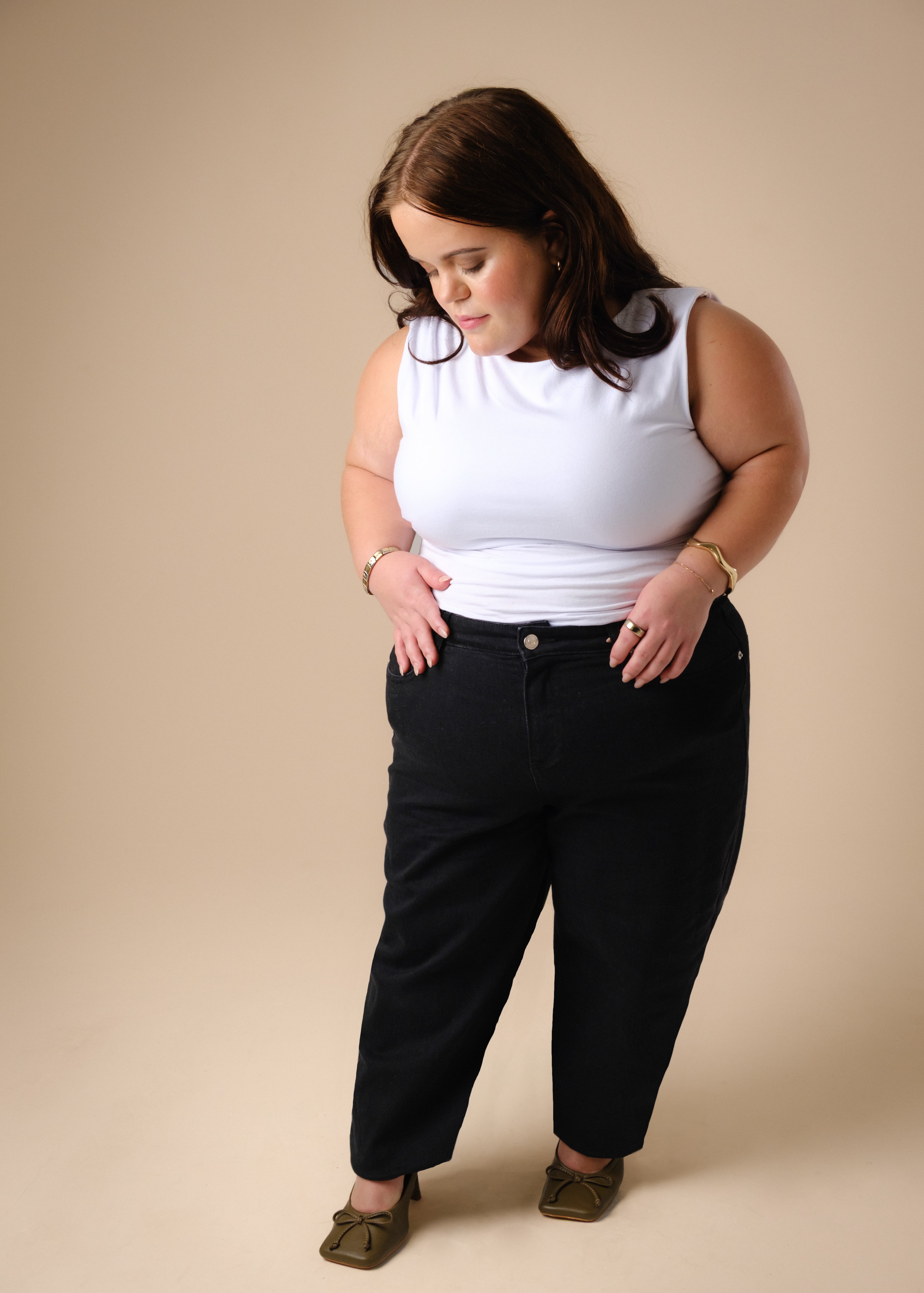 Extra Short Petite Straight Leg Black KENDALL Jeans [Pre-Order]
