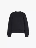 a black sweatshirt with a white background