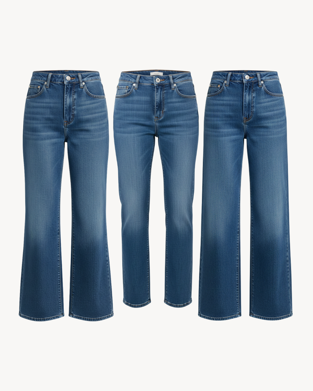 a collage of different jeans