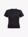 a black shirt on a white background