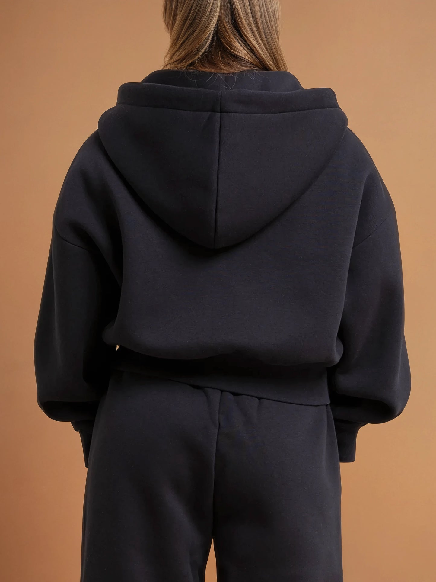 TOBY Full Zip-Up Hoodie (Black, Extra Petite)