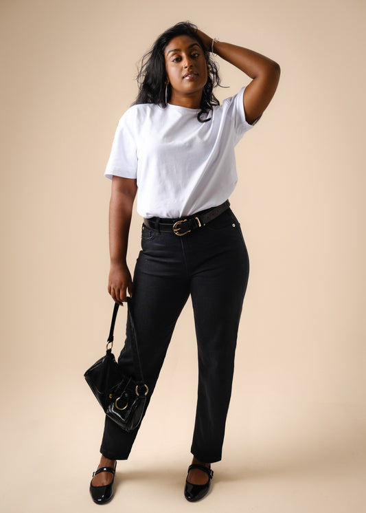 Extra Short Petite Straight Leg Black KENDALL Jeans [Pre-Order]