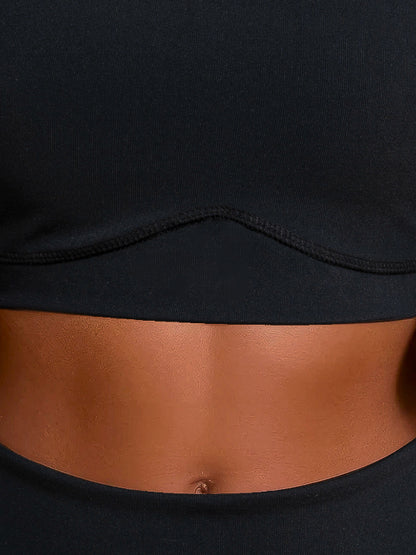HAZEL Cropped Vest Top (Black, Extra Petite)