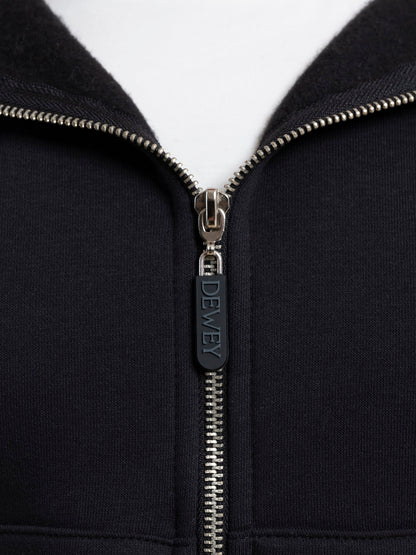 TOBY Full Zip-Up Hoodie (Black, Extra Petite)