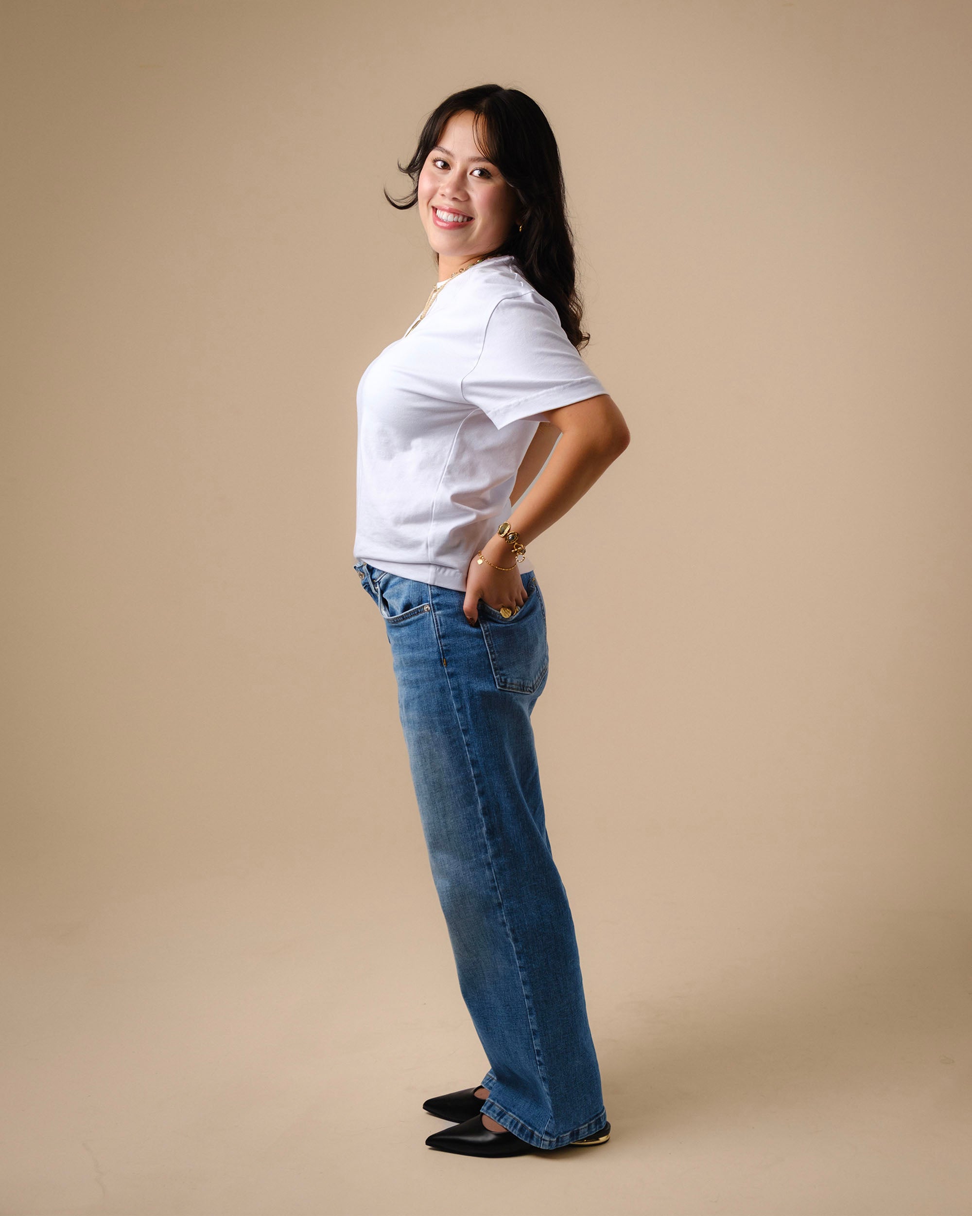 Extra Short Petite Wide Leg Blue STELLA Jeans