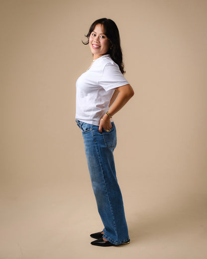 Extra Short Petite Wide Leg Blue STELLA Jeans
