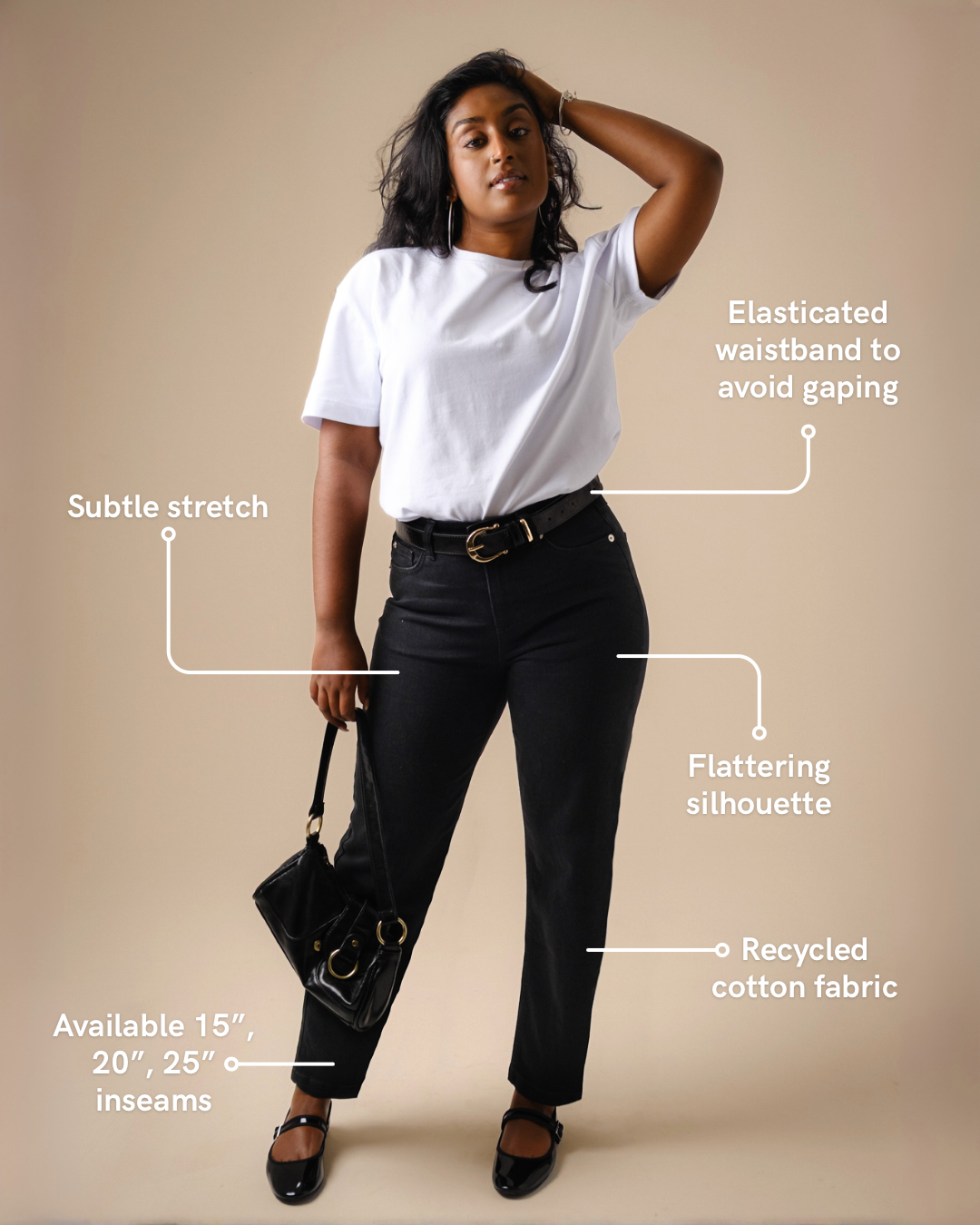 Extra Short Petite Straight Leg Black KENDALL Jean