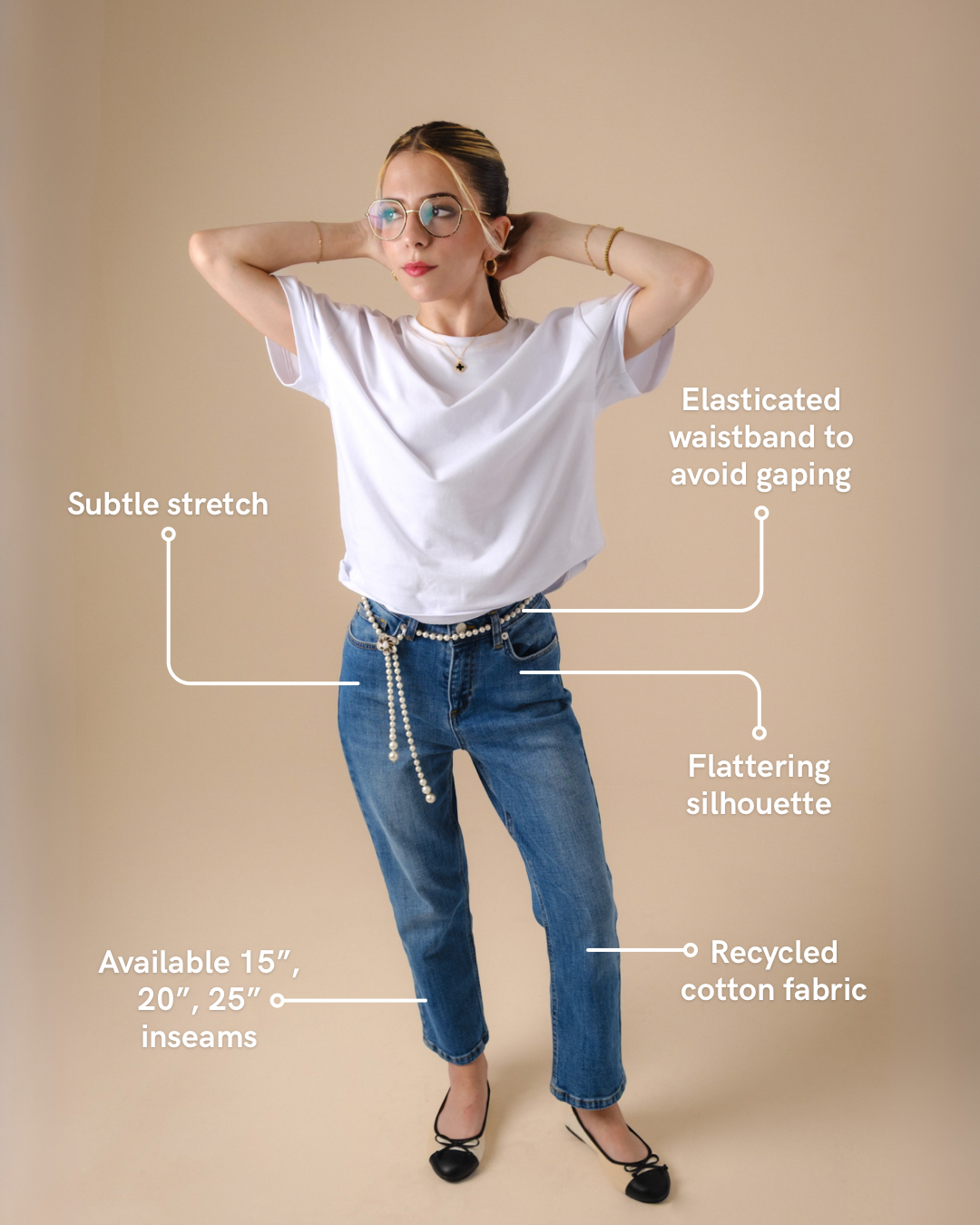 Extra Short Petite Straight Leg Blue KENDALL Jeans