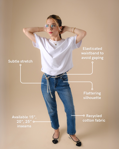 Extra Short Petite Straight Leg Blue KENDALL Jeans